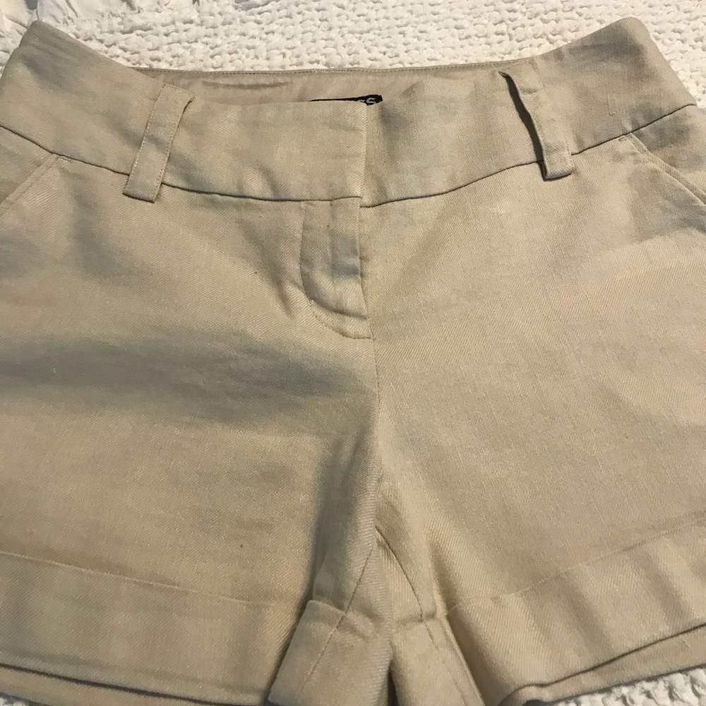 Express tan/ khaki color shorts